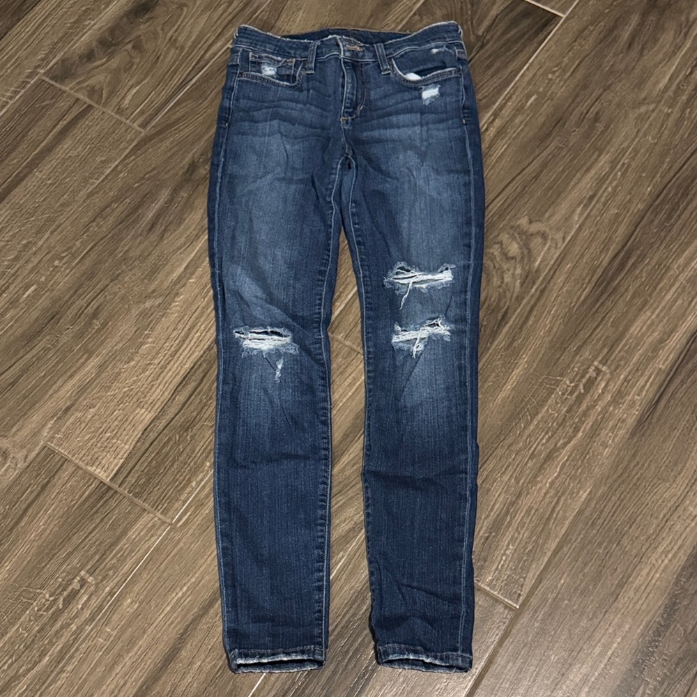 Joe's Jeans Dark Blue Distressed Skinny Jeans